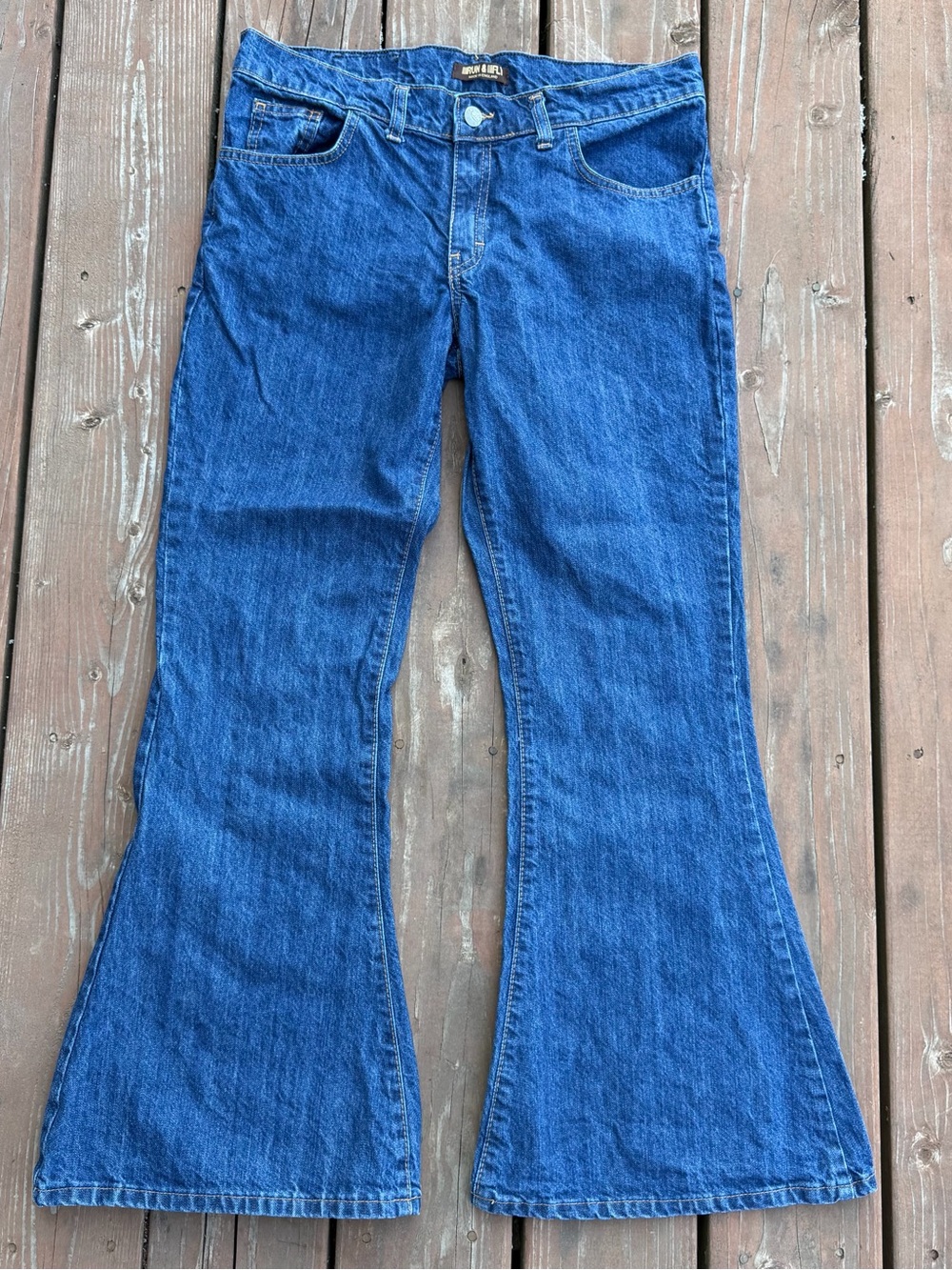 32 Short Run & Fly Bell Bottom Denim Jeans